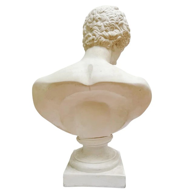 Sculpture Materials Large Scale Antinous Plaster Bust For Sale - Image 7 of 9