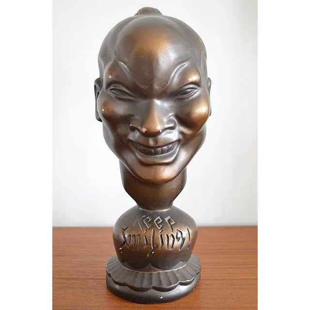 Mid-Century Ceramic Head, 1950s For Sale - Image 11 of 12
