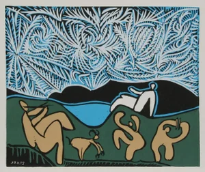 1980s "Bacchanale" Screen Print After Pablo Picasso