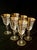 Mid 20th Century Gold Trim Optical Paneled Goblets - Set of Six For Sale - Image 11 of 12