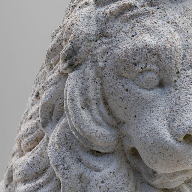Sculpture Materials 20th Century French Concrete Lion Sculpture For Sale - Image 7 of 18