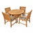 Royal Teak Patio Set Table and 4 Chairs For Sale