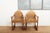 Arts and Crafts Oak Armchairs with Velour Upholstery, Set of 2 For Sale - Image 12 of 13
