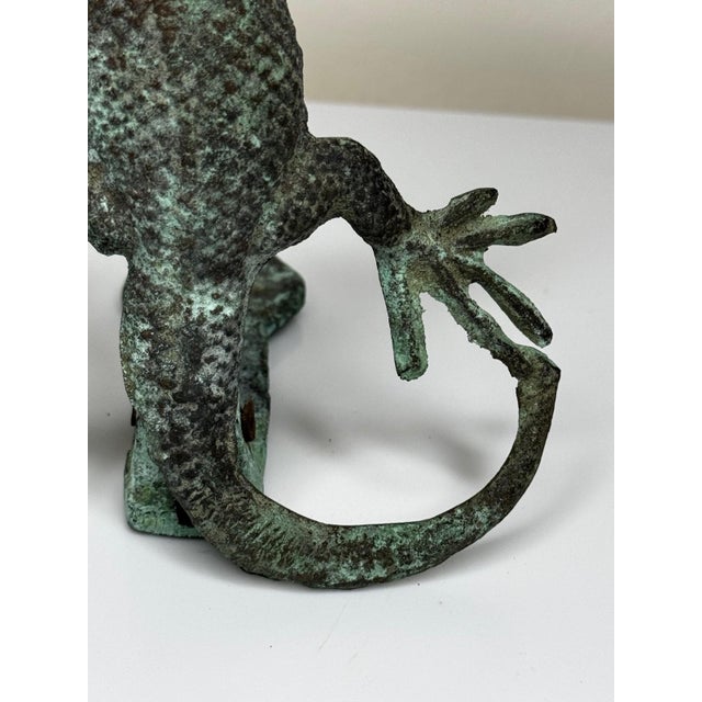 American Bronze Gecko Door Knocker, in the Manner of Oscar Bach, Circa 1915 For Sale - Image 17 of 18