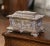 19th Century French Silver Plated Over Bronze Jewelry Box With Repousse Motifs For Sale - Image 9 of 10