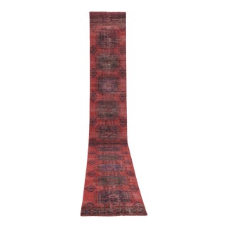 1960s Vintage Turkish Extra-Long Hallway Runner 2'9'' X 22'5'' For Sale