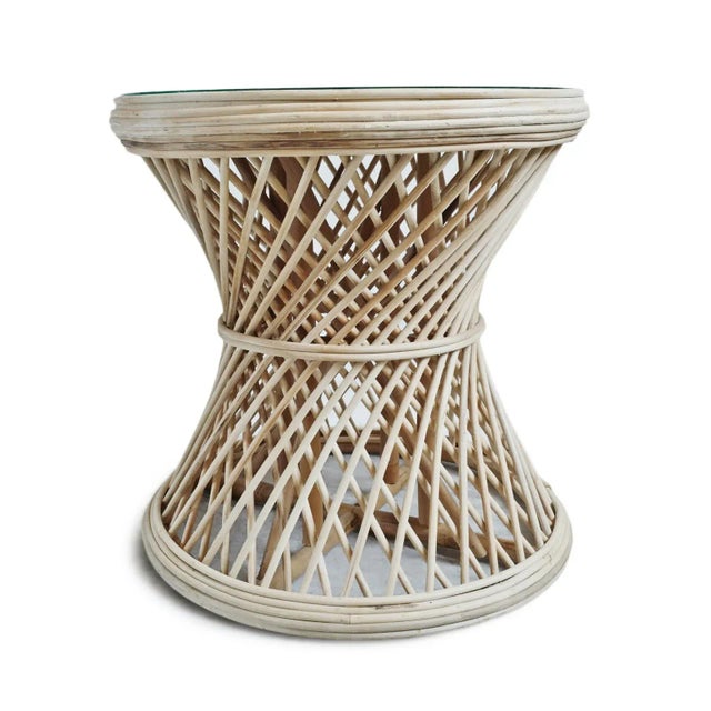 Hourglass Wicker Side Table Chairish