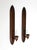 Wood Pair of Mid-Century Gothic Revival Wood Wall Candle Sconces For Sale - Image 7 of 11