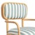Mint Dorine Striped Performance Linen & Rattan Dining Armchair, Mint Green For Sale - Image 8 of 9