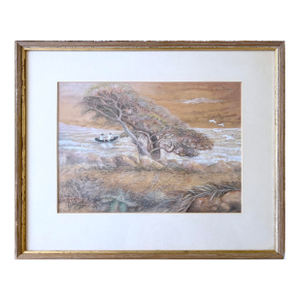 Boys in a Boat "The Admiral and 1st Mate" Going Down the River by Charles Harmon