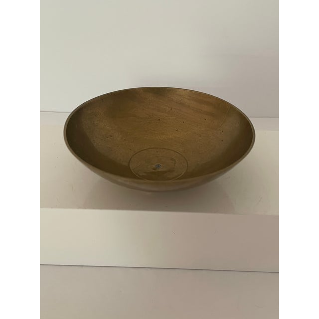 Vintage Hand Etched Indian Brass Bowl With Floral Design Excellent vintage condition. Minor generalized superficial wear...
