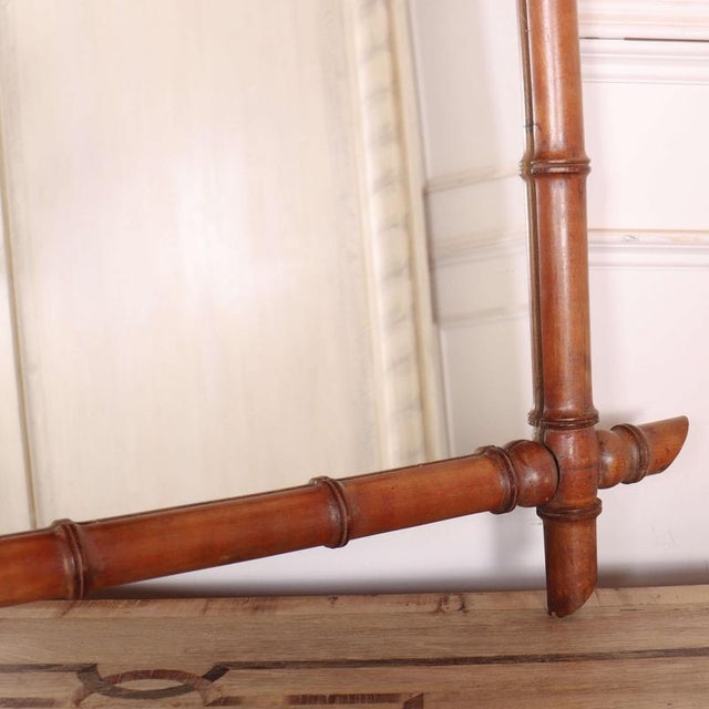 French Faux Bamboo Mirror For Sale - Image 5 of 9