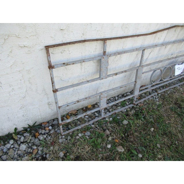 Antique Victorian Iron Gate Window Garden Fence Architectural Salvage Door #074 For Sale - Image 5 of 6