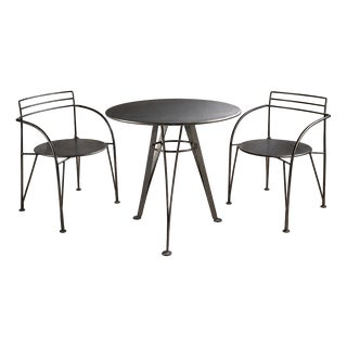 Table and Armchairs by Pascal Mourgue, 1980s, Set of 3 For Sale