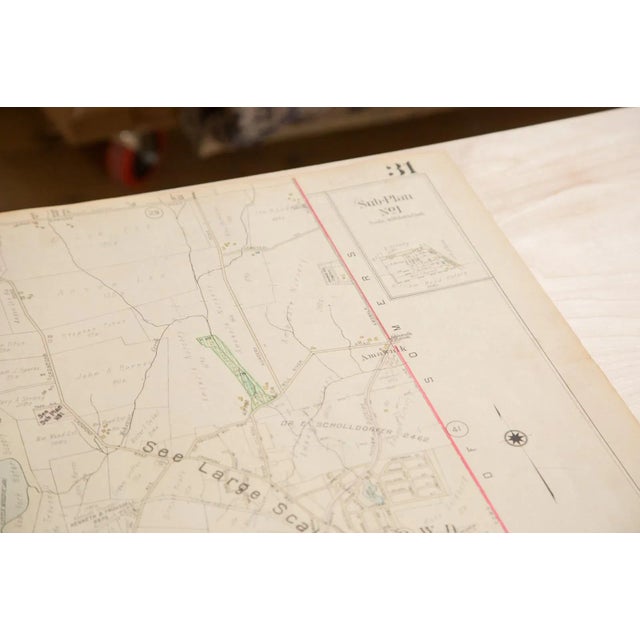 1930s Vintage Hopkins Map of Town of Yorktown For Sale - Image 5 of 6