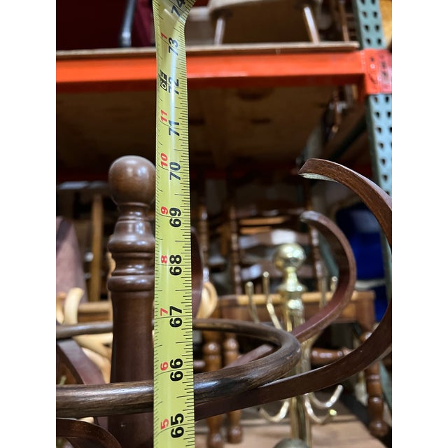 Vintage Wooden Hand Carved Tall Coat Rack/Hat Rack | Chairish