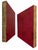 Contemporary Geometric Abstract Square Oil Painting Monochromatic–Red Gold Leaf Edges by Stephen Cimini For Sale In New York - Image 6 of 7