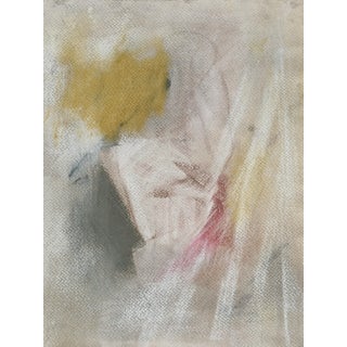 Threshold of Memory IV - Original Drawing Charcoal Art by Carrie Bergey Magenta Yellow White Grey For Sale