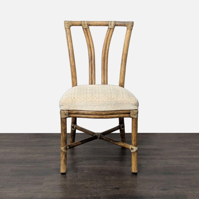 McGuire Set of Ten McGuire Bamboo Dining Chairs For Sale - Image 4 of 18
