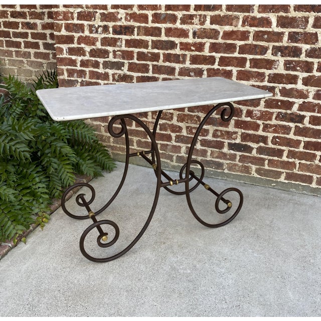 Antique French Country Marble Top Baker's Table Chairish