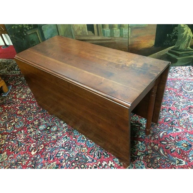 Vintage Drop Leaf Table, Cherry Drop Leaf Table For Sale - Image 6 of 10