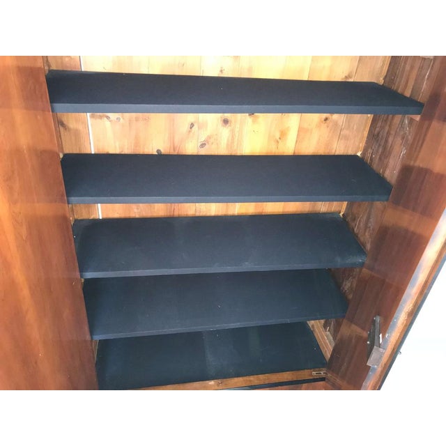 Biedermeier Armoire, Walnut Veneer and Full Columns, Austria, circa 1820 For Sale - Image 17 of 18