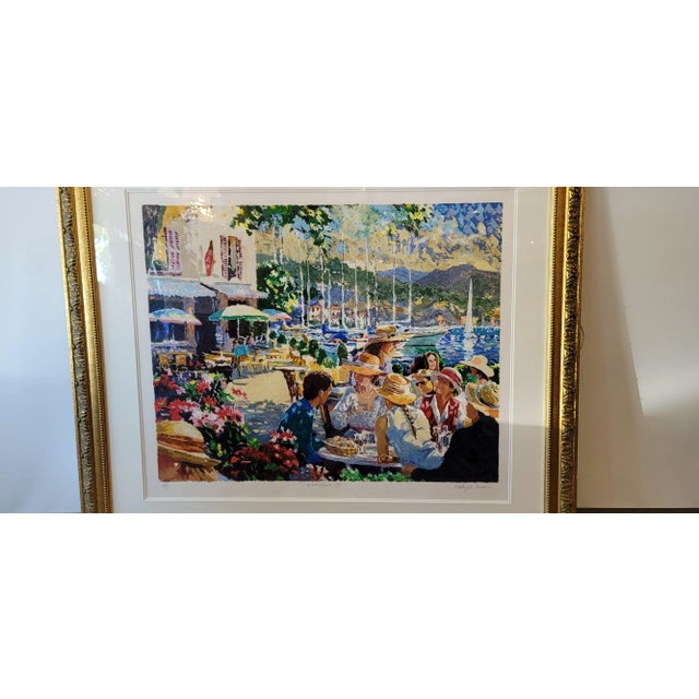 Serigraph Hazel Soan Waterfront III Artist Signed Numbered 48/350 1991 For Sale - Image 4 of 8