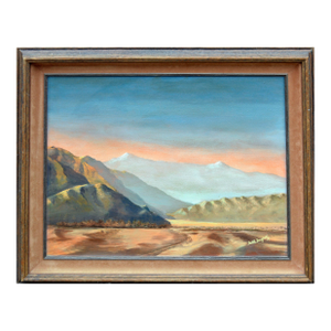 Mid Century Desert Mountain Landscape by Faith Dougherty
