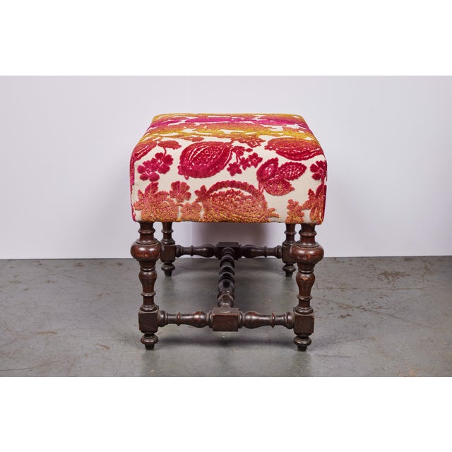 Period, Italian Bench in New Upholstery For Sale - Image 4 of 6