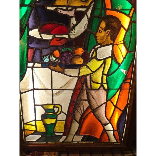 Glass Stained Glass Panels with Don Quixote Motifs, 1860s, Set of 2 For Sale - Image 7 of 12