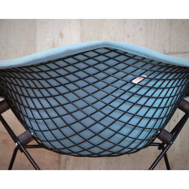Bertoia Diamond Chair 422 in Black by Harry Bertoia for Knoll International, 1990s For Sale - Image 13 of 14