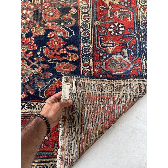 1930s Water Garden with Gorgeous Abrash Iconic Palette Rug 3.8 x 4.7 For Sale - Image 9 of 10