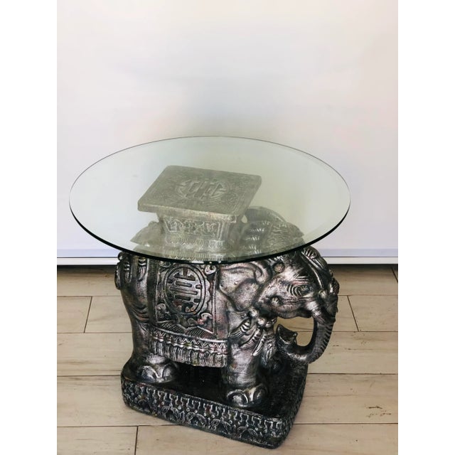 Gray Vintage Large Elephant Garden Stools or Side Tables - Set of 2 For Sale - Image 8 of 9