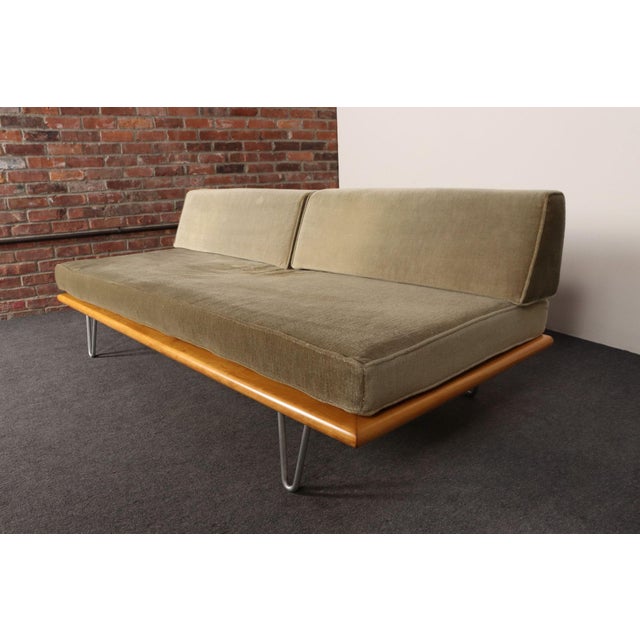 Herman Miller Vintage Sage Mohair Daybed With Hairpin Legs by George Nelson for Herman Miller For Sale - Image 4 of 18