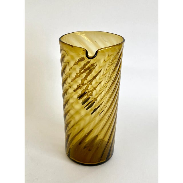 Mid-Century Modern Mid-Century Mexican Artisan Handblown Pitcher For Sale - Image 3 of 8
