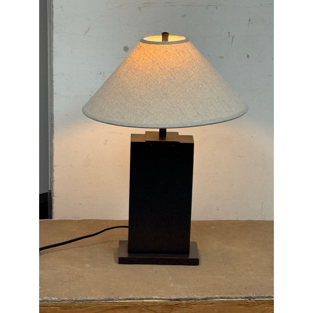 Restoration Hardware Rectangular Column Table Lamp For Sale - Image 9 of 12