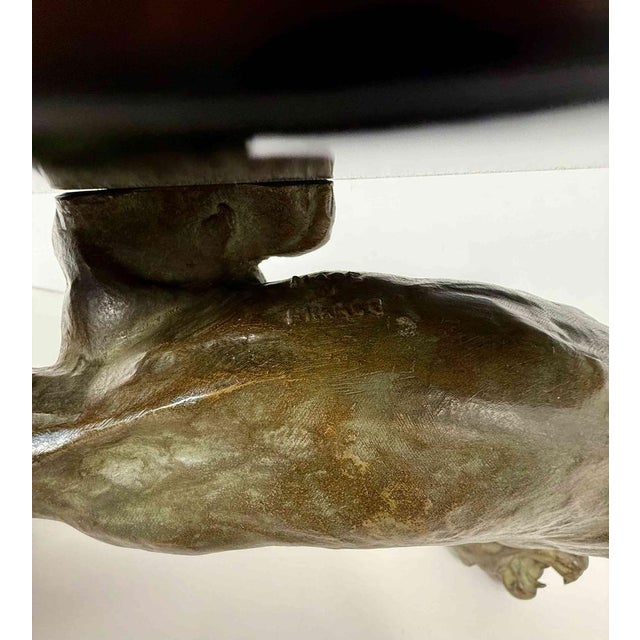 French Art Deco Panther Sculpture, 1940s, Bronze For Sale - Image 11 of 12
