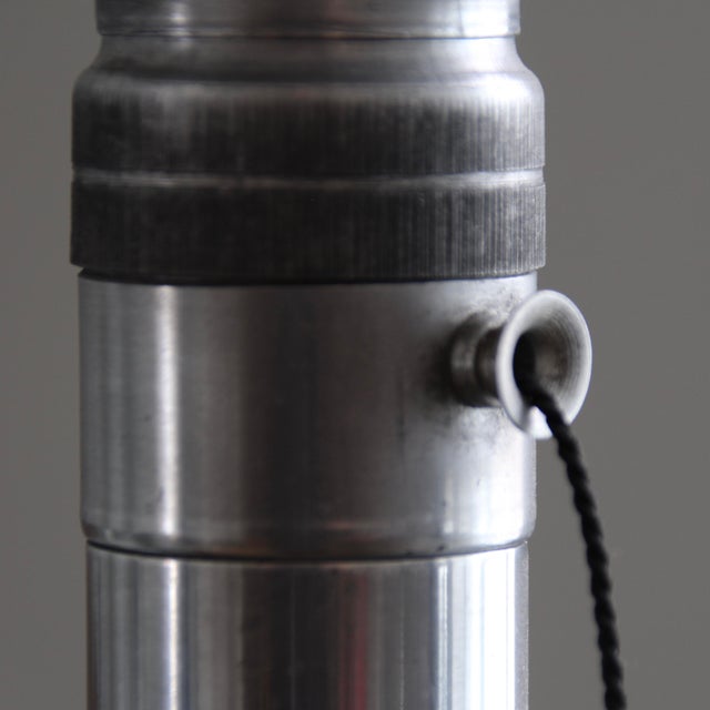 French Art Deco Metal and Opaline Glass Table Lamp from Mazda, 1930s For Sale - Image 12 of 18