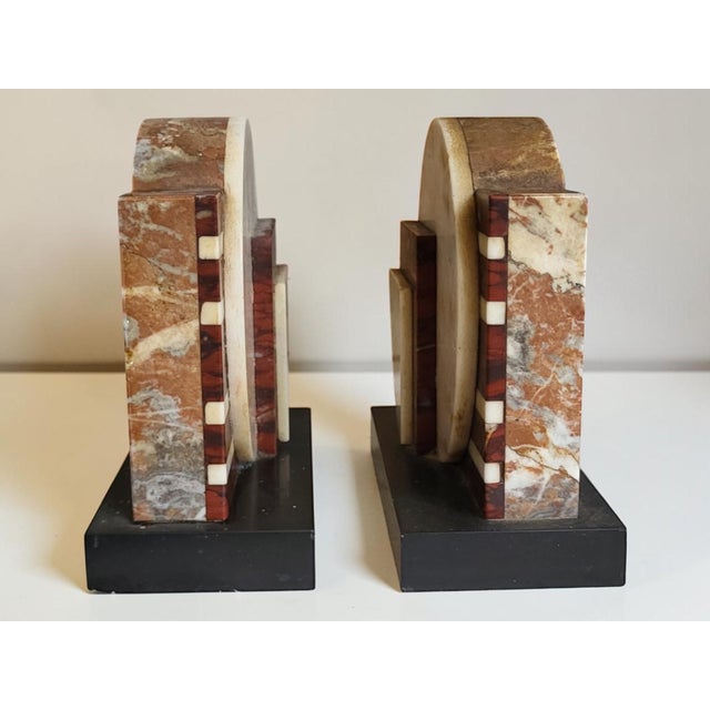 1930s Art Deco Marble Bookends, France, 1930s, Set of 2 For Sale - Image 5 of 8