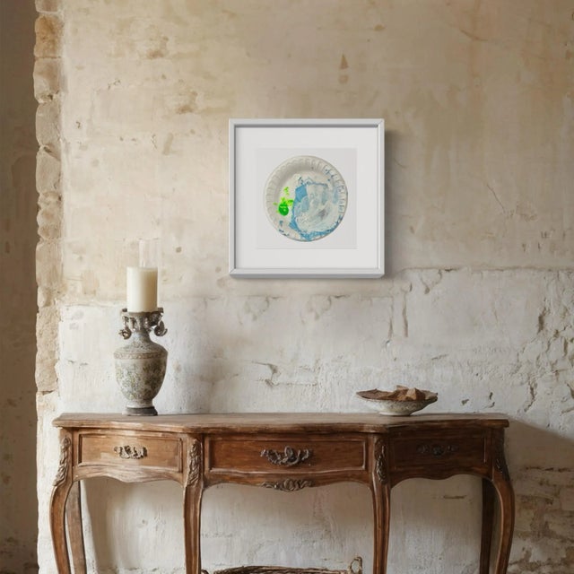 One painting from a complete series of abstract paintings made from an artist's palette. Full of vibrant color, and rooted...