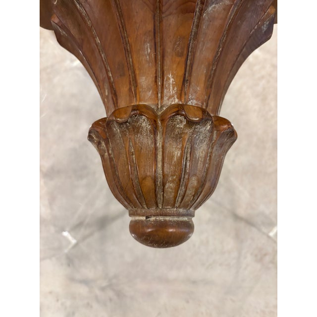 Large Scale Vintage Italian Hand-Carved Wooden Wall Shelf / Wall Bracket For Sale In Little Rock - Image 6 of 12