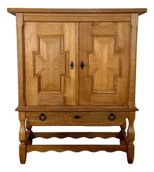 Scandinavian Modern Oak Two-Door Cabinet by Henning Kjærnulf, 1960s