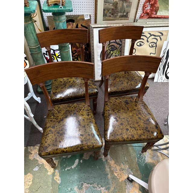 1950s 1950s Set of 4 Neoclassical Klismos Wood Chairs For Sale - Image 5 of 8