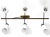 Pair Maison Lunel 6-Light Chandelier Black Steel & Brass Mid-Century Modern 1960 For Sale - Image 9 of 13