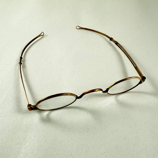 Mid 19th Century Historical Civil War Era Brass Frame Ladies Magnifying Glasses For Sale - Image 5 of 10