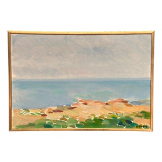 Eric Elfvén, Coast, 1950s, Oil Painting on Panel, Framed For Sale