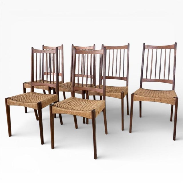 Danish Model MK200 Dining Chairs from Arne Hovmand-Olsen, Set of 6 For Sale - Image 5 of 7