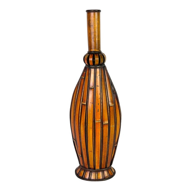 Handcrafted African Wood Vase Chairish