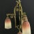 Gold Art Deco Pate De Verre Hanging Lamp in Bronze, 1930s For Sale - Image 8 of 12