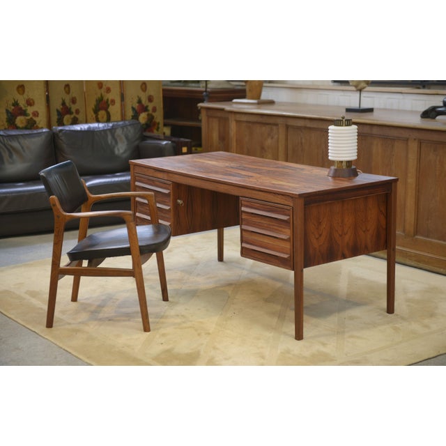 1960s Scandinavian Bruksbo Wooden Desk attributed to Torbjorn Afdal, 1960s For Sale - Image 5 of 14